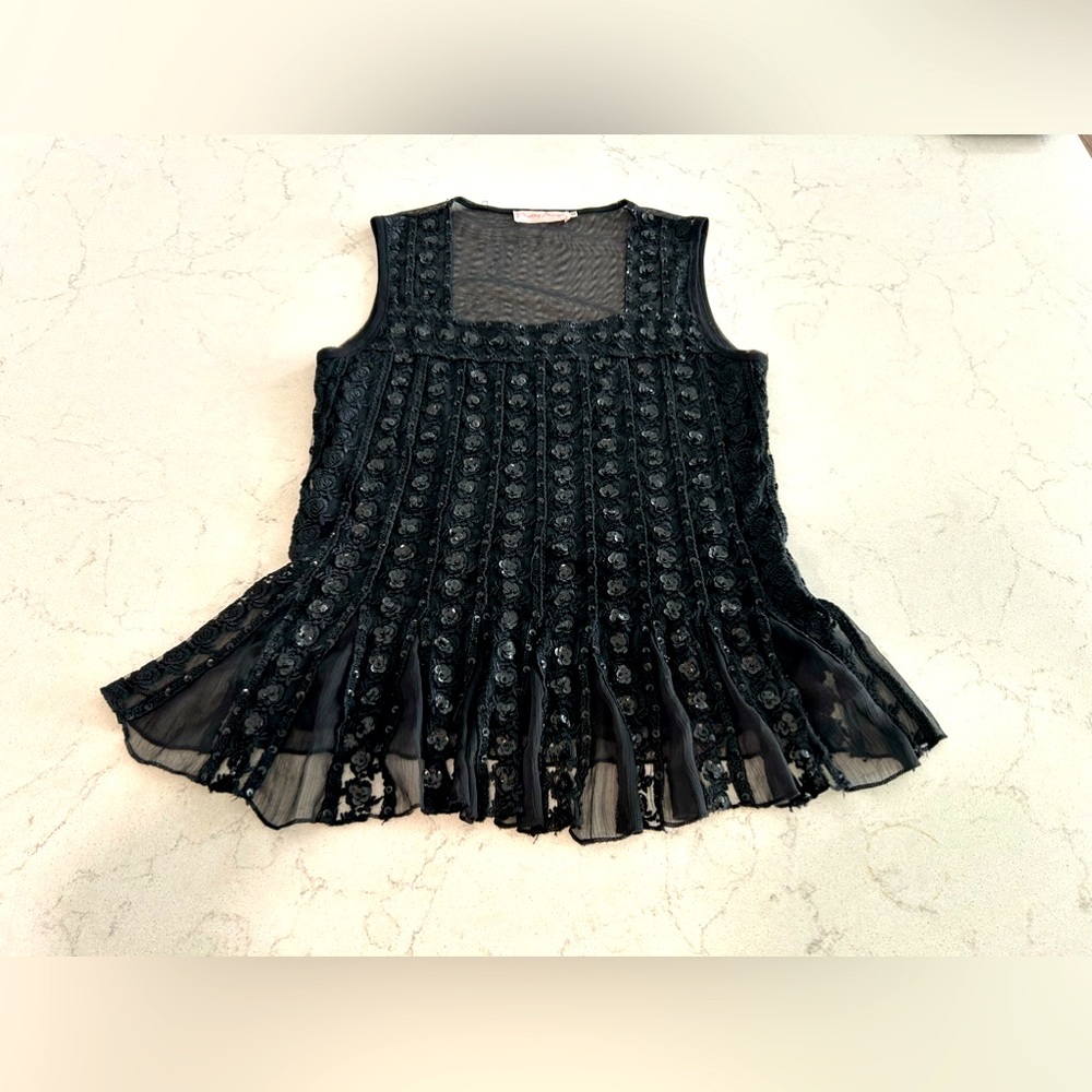 Beautifully elegant sequined top
Silk polyester spandex. Impeccable condition. M